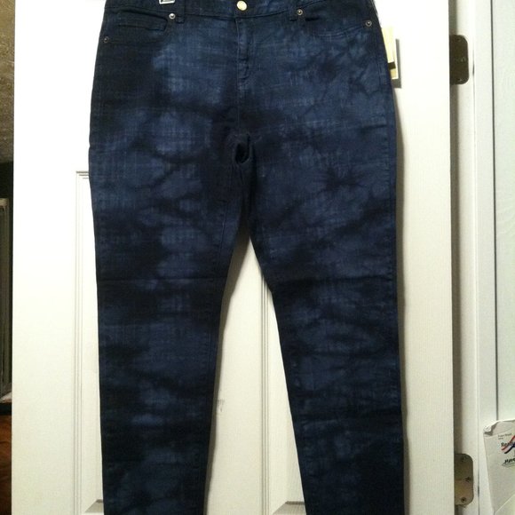 MICHAEL KORS WOMEN´S NEW BLUE 98%COTTON CASUAL PANTS...